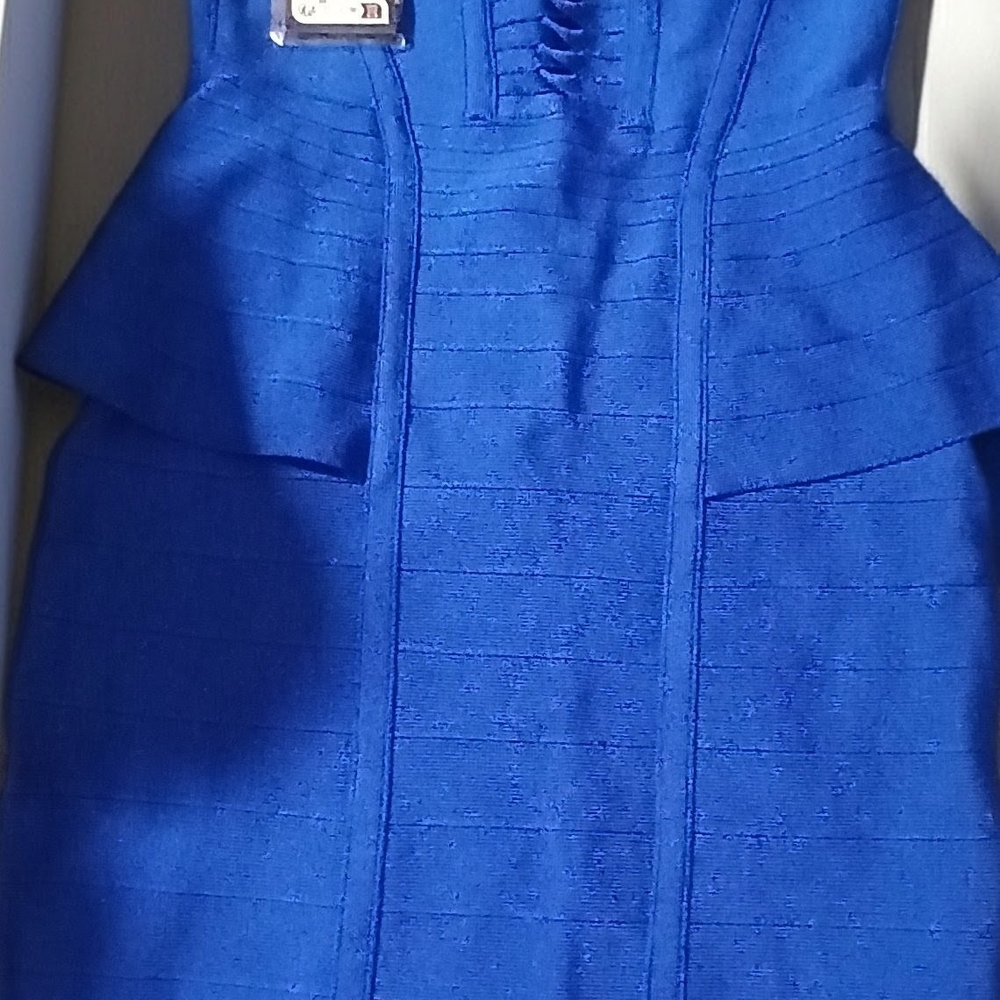 Guess by Marciano Strapless Royal Blue Bandage Dress